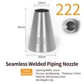 304 stainless steel piping nozzle number 222 with 34mm height and 25mm base diameter - 222 (Peach Shape)