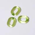 Translucent grass green acrylic oval open link connectors for DIY bag chain accessories - 19.5*14.5mm / Green