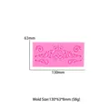 Roze siliconen vorm met Europees reliëf en afmetingen van 130x63x8mm in detail - Stijl 06 - Europees reliëf