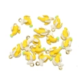 3D banana-shaped enamel charms in yellow and white for DIY jewelry making - Yellow Banana