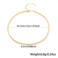 Golden 925 sterling silver tennis necklace with sparkling zircons 32cm length - Necklace - 12.6in+2in (32+5cm) / Gold - Yellow Zirconia