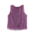 Schickes lila ärmelloses Top mit Fransen und passender Rock für Damen in Violett - XS / Lila Fransen-Oberteil
