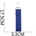 Blue woven keychain strap dimensions showing 17.5cm length and 3.3cm width with metal hook - Large / Royal Blue