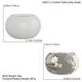 Turkish lamp shade silicone mold showing weight 96g and finished lily pattern resin dome - Turkish Lamp Shade Silicone Mold (D6077-2)