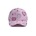 Pink baseball cap for girls featuring cute cartoon unicorn and heart patterns - Heart Unicorn