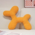 Plush orange balloon dog pillow made of soft bouclé fabric for modern home decor - 50*40cm / Yellow