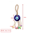 Evil Eye Anhänger Schlüsselanhänger mit blauen Glasperlen und Obstanhängern aus Fimo - Ethno-Stil Polymer-Ton Fruchtanhänger