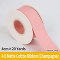 Matte cotton silk ribbon in champagne color 4cm width for flower gift wrapping - Matte Cotton Silk / 4.0cm Wide * 20 Yards / Champagne