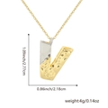 Two-tone letter V pendant necklace with hammered texture and gold chain for women - Two-tone V