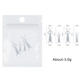 Macro view of Y-shaped cat eye nail art magnets showing size dimensions and packaging - Rabbit Magnetic Set 4pcs