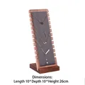Walnut Slim Necklace Stand Deep Grey Narrow Style