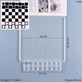 Moule en silicone pour échiquier et pièces en résine avec design à grille intégrée - Moule d'Échecs Complet Intégré