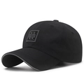 Classico cappellino da baseball sportivo riflettente nero a asciugatura rapida - Tessuto Completo Nero