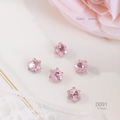 7x7mm star shaped pink crystal rhinestones for nail art and DIY jewelry making - D091 Star 7X7mm