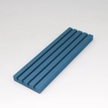 Blue rectangular display stand with 5 grooves for jewelry rings and accessories - Blue Card Rack