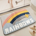 Tappetino da bagno in peluche con arcobaleno e nuvole con fondo antiscivolo - 40*60cm / Arcobaleno Stellato