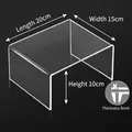 Close-up of 5mm thick U-shaped acrylic shelf with 20x15x10cm size measurements - 20x15x10cm (4mm)