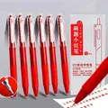 Red 0.5mm ST tip retractable gel pen set with soft rubber grip and steady ink flow - Boxed Set / Red