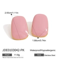 Elegant 18K gold-plated stainless steel flower stud earrings with light pink enamel - Pink Oval Drip Oil Style (JDE0103042-PK)