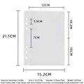A5 PVC binder sleeve inserts with double-sided four-slot transparent pockets - A5 2-Pocket Horizontal Inner Pages (10 Pcs)