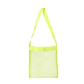 Detailansicht der großen neongrünen Netztasche für Strandspielzeug mit Schultergurten - Ohne Schnalle / 20*24CM / Gelb
