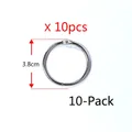 Pack de 10 anillas metálicas plateadas de 3,8 cm para cuadernos de dibujo - Anillo de Hierro / 10个装 (3.8cm)