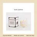 Nordic minimalist jasmine scented candle in glass jar with black and white gift box - Large Jasmine - White