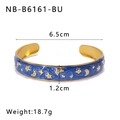 Spécifications détaillées de taille pour le bracelet émaillé bleu étoile et lune - Étoile Lune Émail Bleu Roi (NB-B6161-BU)