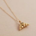 Elegante 18K vergulde croissant hanger ketting voor dames met een minimalistische ketting - Croissant (Ketting)