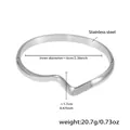 Polished silver stainless steel wavy open bangle with unique undulating design - Steel V-Shape Wave Bracelet (Z476)