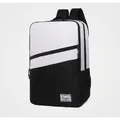 Waterproof 17-inch USB business laptop backpack in modern grey and black colorblock - 1326 Style-Grey