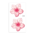 Pink cherry blossom temporary tattoo sticker style LY-028 with hand-drawn floral design - Colored Pencil Hand-painted Peach Blossom Style (LY028)