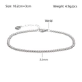 Detail of 2.5mm stainless steel bead bracelet with lobster clasp and extension chain - Lobster Clasp-2.5mm