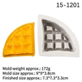 Triangle waffle silicone mold with yellow dessert cake model for soap and candle making - Gray