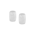 Pendientes de barril en plata de ley S925 con acabado de textura mate y cepillado - Rectangular / Plateado