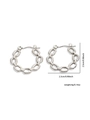 Silver Chain-link Earrings ZJGE0183