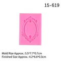 Pink silicone mold featuring ornate European oval photo frame design for DIY crafts - Style 1 (Oval) / Pink