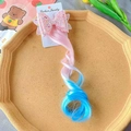 Molletta per capelli sfumata rosa e blu per bambini con fiocco rosa di paillettes - Pezzo Singolo / Sfumatura Rosa Blu