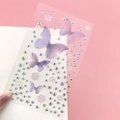 Purple butterfly face jewels and iridescent rhinestone stickers for fairy eye makeup - Purple Butterfly Flower Gems (BJA-624)
