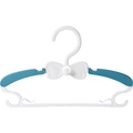 Verstelbare plastic kinderkledinghanger in wit en blauw met antislip vlinderontwerp - Morandi Blauw