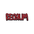 Spilla smaltata creativa con scritta rossa REDRUM ispirata al film horror Shining - Stile Scritta REDRUM (QHXZ176)