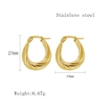 Orecchini a cerchio geometrici in acciaio inossidabile dorato con design a spirale - Oro