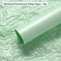 Thickened pearlescent light green tissue paper for gift and floral bouquet wrapping - Thickened Pearlescent Sydney Paper [Lime Green]