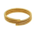 Elegant gold multi-layer spiral spring bangle in durable 18K plated stainless steel - High Quality Band 3-Layer / Gold