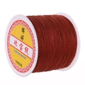 72-gauge reddish brown jade cord on a white spool for DIY jewelry and necklaces - Light Coffee