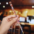 Handheld colorful marble textured acetate hair stick with elegant spiral twist design - 12# Colorful Marble