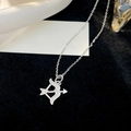 Collier zodiaque Sagittaire en argent S925 avec pendentif flèche en zircone cubique - Style Sagittaire (NS984) / Argent 925