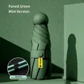 Forest green pocket umbrella with UPF50+ sun protection and fiber double ribs - Forest Green (Double Keel)