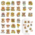 Set de 28 pegatinas de diamante DIY de vaca de las Highlands para nevera y manualidades - Vaca de las tierras altas (Juego de 28)