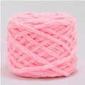 Ovillo de hilo de chenilla rosa suave para tejido a mano y proyectos de ganchillo - Rosa (03)